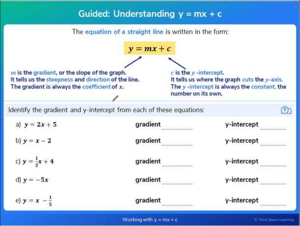 gcse line graph equation