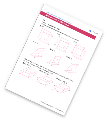 3D Trigonometry Worksheet