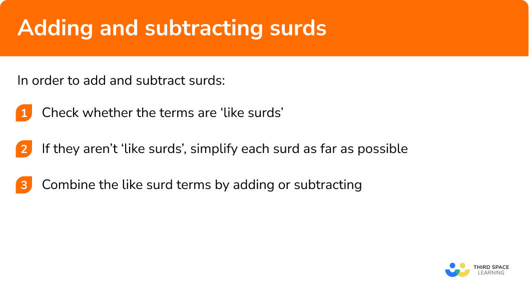  Adding And Subtracting Surds GCSE Steps Examples Worksheet