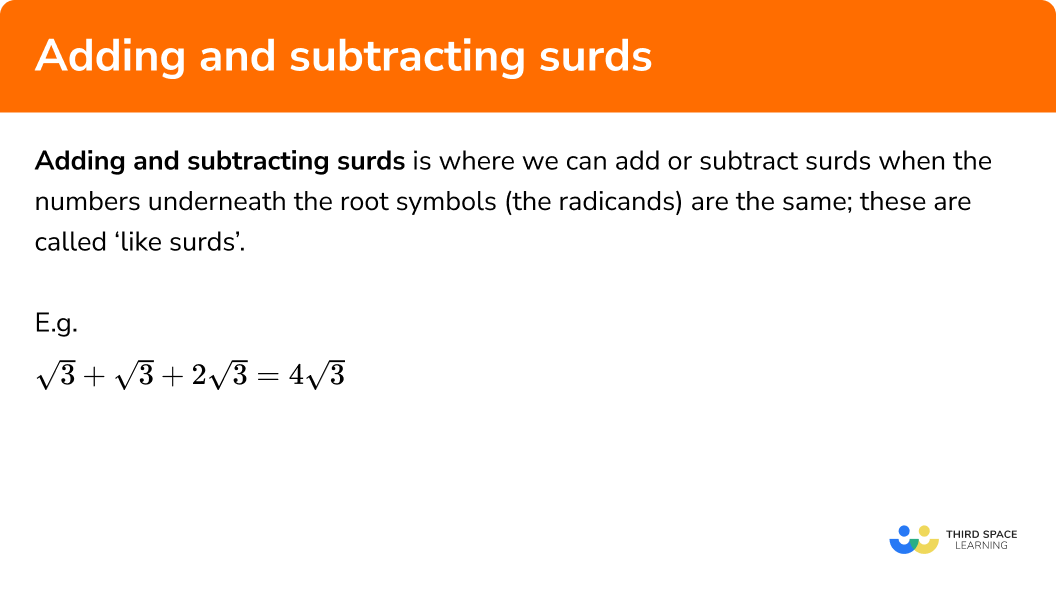 What is adding and subtracting surds?