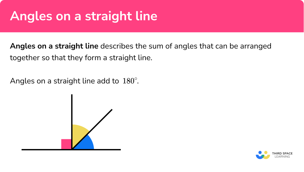 Angles On A Straight Line GCSE Maths Steps Examples