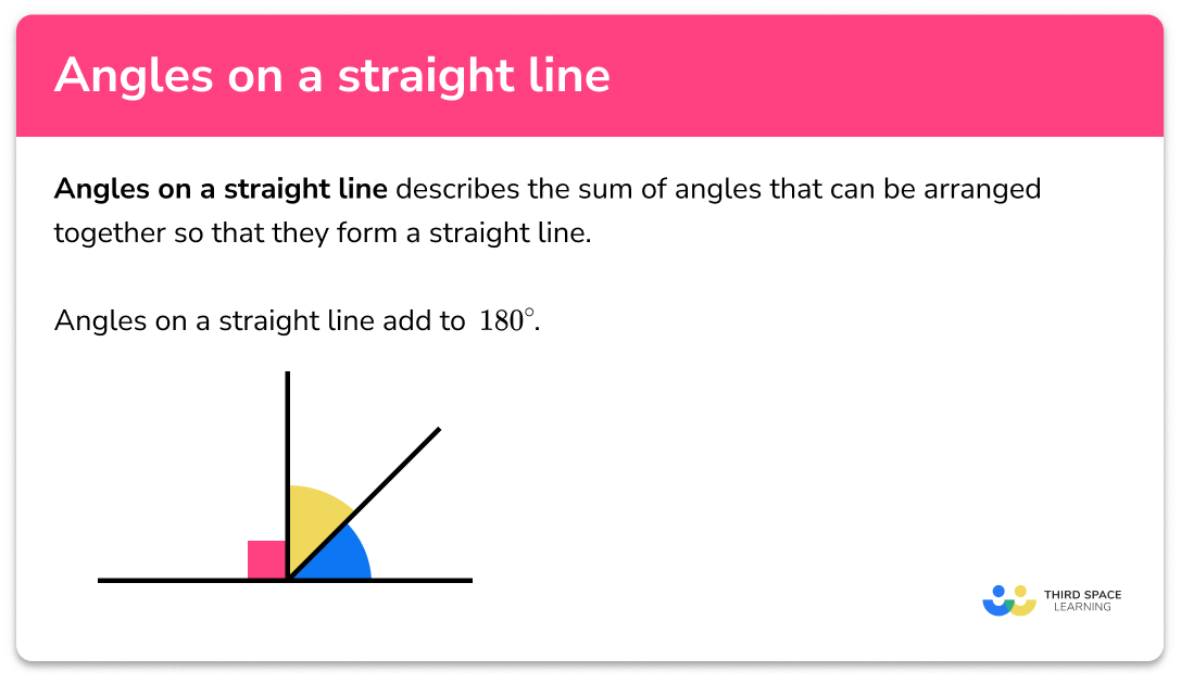 Angles On A Straight Line GCSE Maths Steps Examples