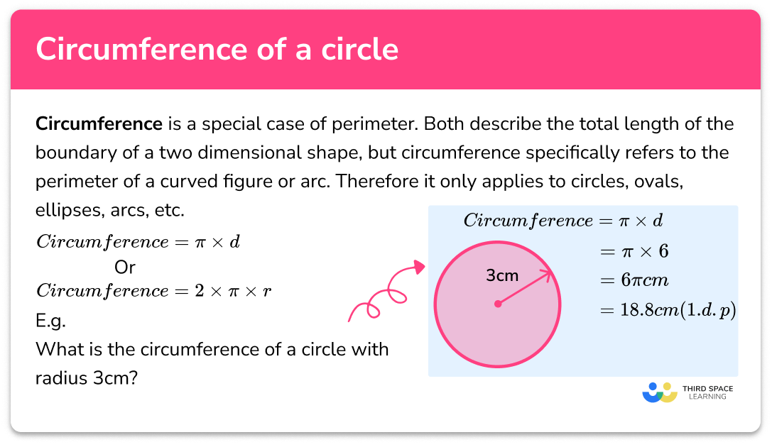 Circumference Of A Circle - GCSE Maths - Steps, Examples & Worksheet