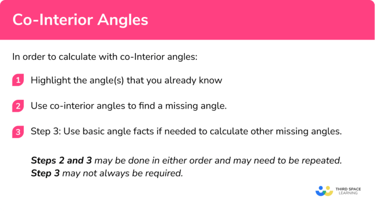 Co Interior Angles Gcse Maths Steps Examples And Worksheet