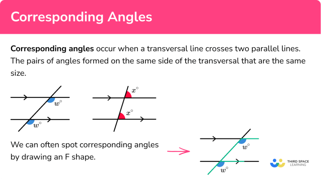 Corresponding Angles GCSE Maths Steps & Examples