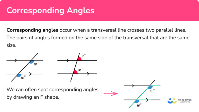 Corresponding Angles - GCSE Maths - Steps & Examples