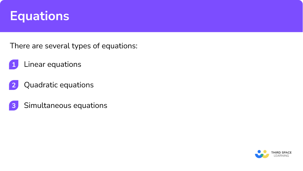 Types of equations