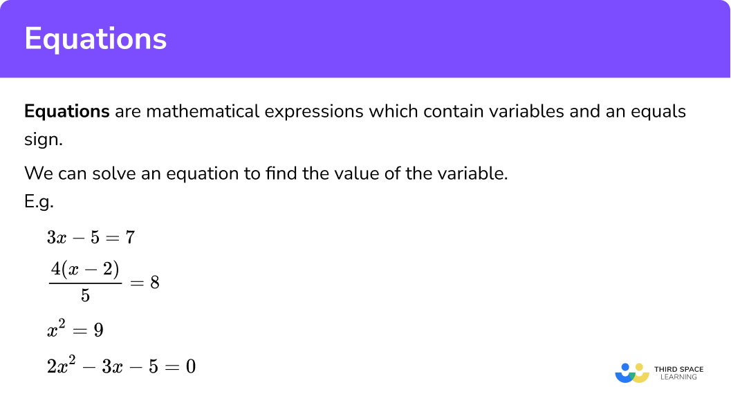 What are equations?