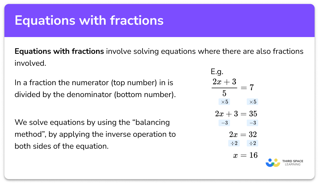 Equations with fractions