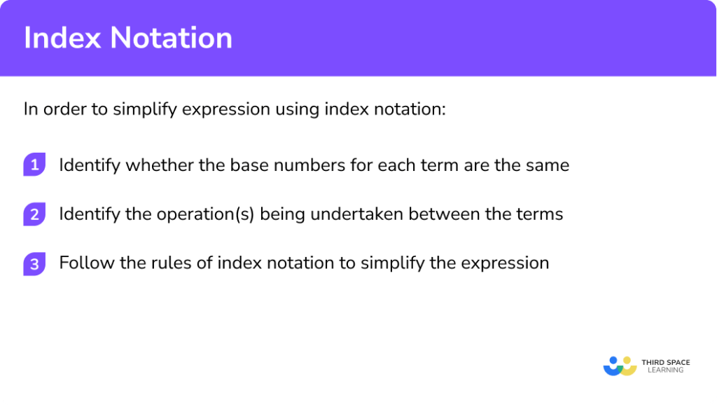Index Notation - GCSE Maths - Steps, Examples & Worksheet