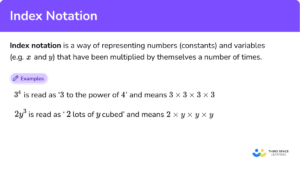 Index Notation - GCSE Maths - Steps, Examples & Worksheet