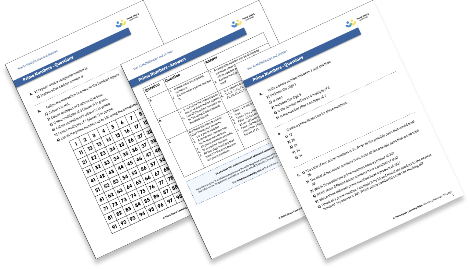 FREE Prime and Composite Numbers Worksheets