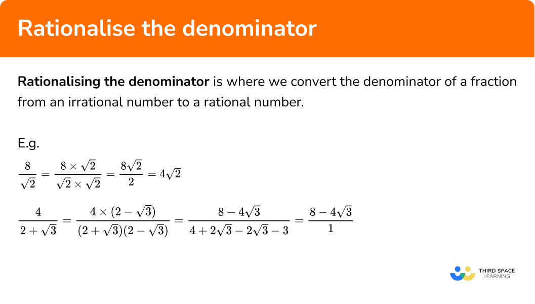 What is rationalising the denominator?
