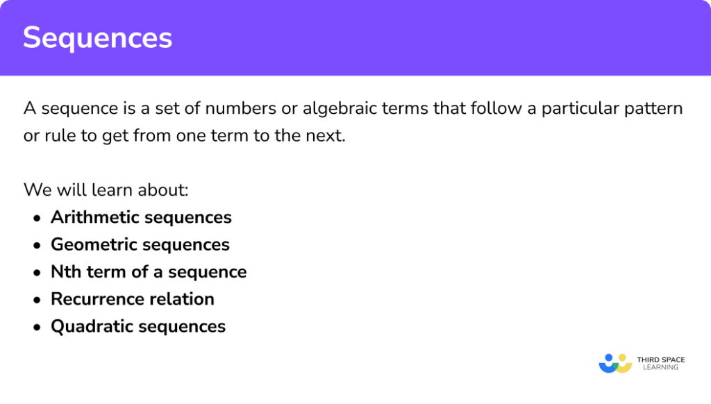 Sequences - GCSE Maths - Steps, Examples & Worksheet