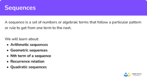 Sequences - GCSE Maths - Steps, Examples & Worksheet