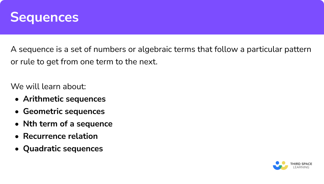 What are the four main types of different sequences?