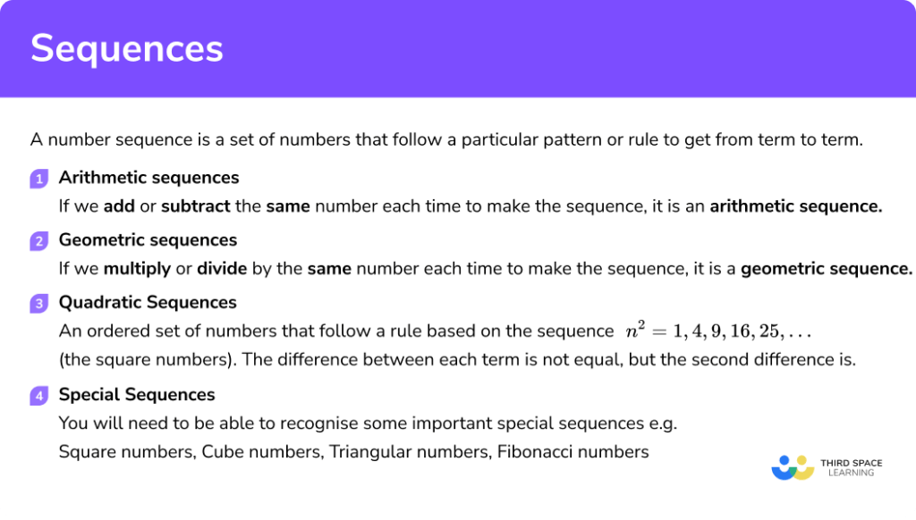 Sequences - GCSE Maths - Steps, Examples & Worksheet