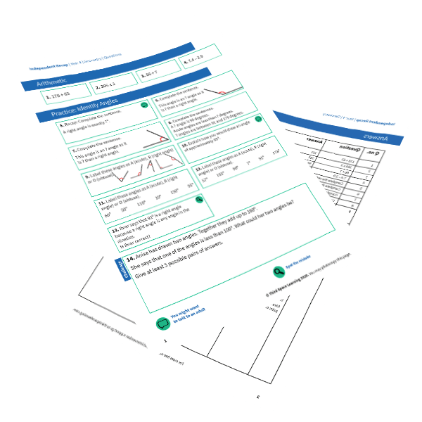 FREE Angles Worksheet - Independent Recap 