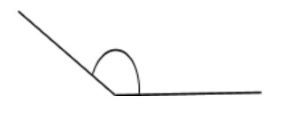 Example of an obtuse angle.