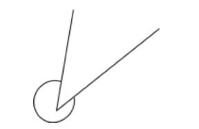 Example of a reflex angle.