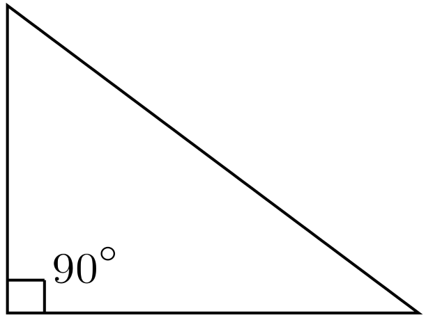 a right-angled triangle