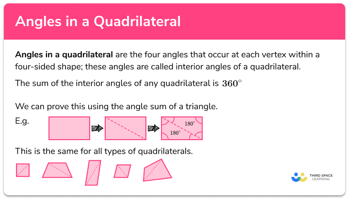 What are angles in a quadrilateral?
