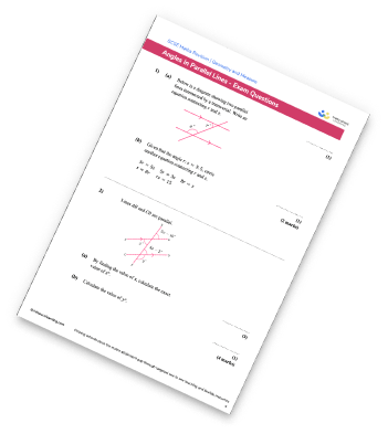 Angles In Parallel Lines Worksheet