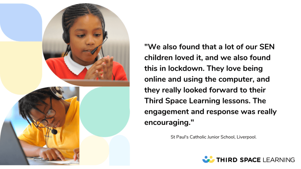 A case study review from a school about TSL's one to one interventions and how it is a positive experience for pupils being online. 