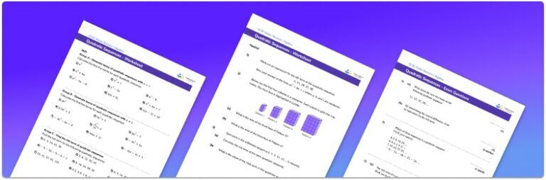 Quadratic Sequence Worksheet Gcse Maths [free]