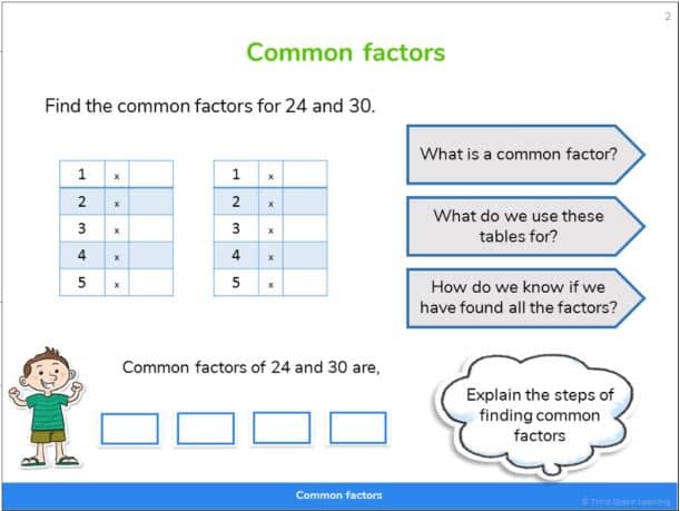 tsl slide for common factors