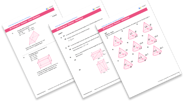 3D Pythagoras worksheet