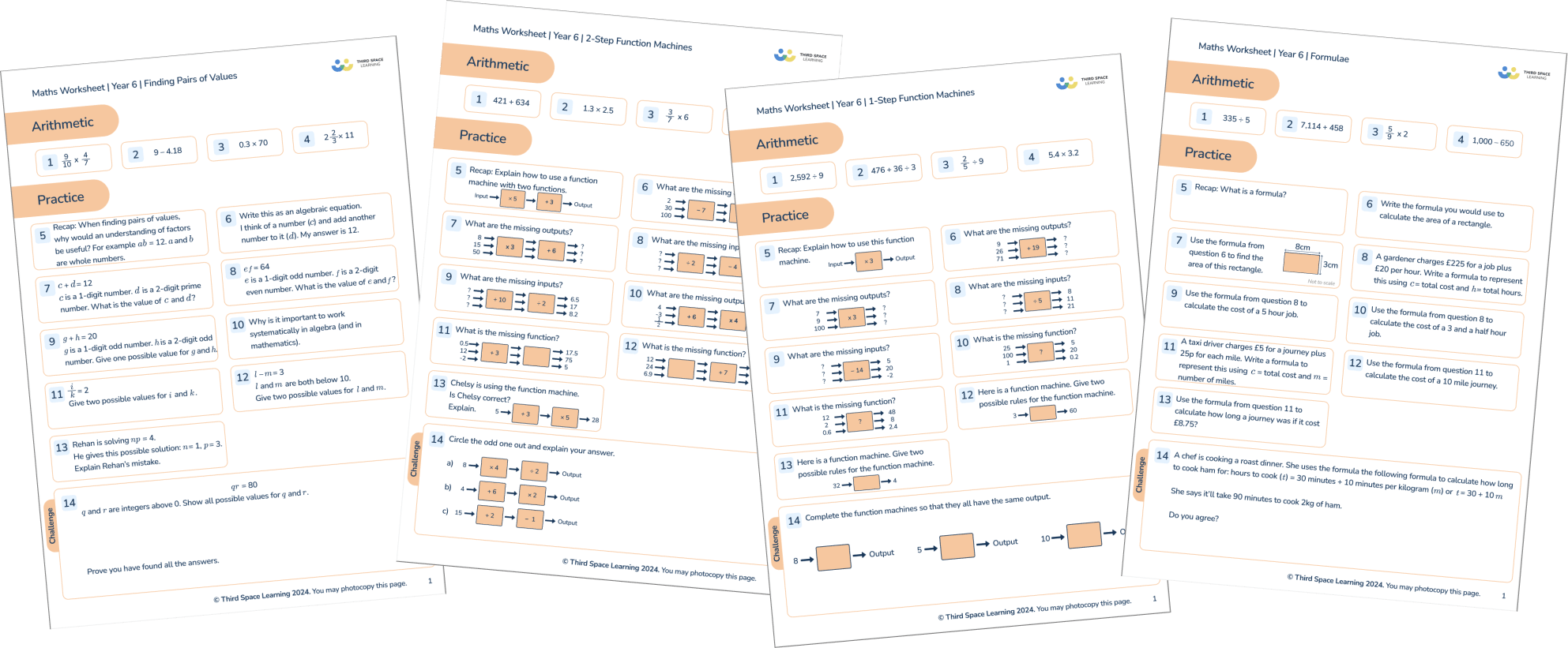 Algebra Worksheets Year 6