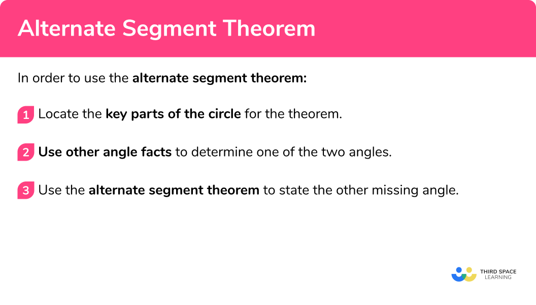 Explain how to use the alternate segment theorem