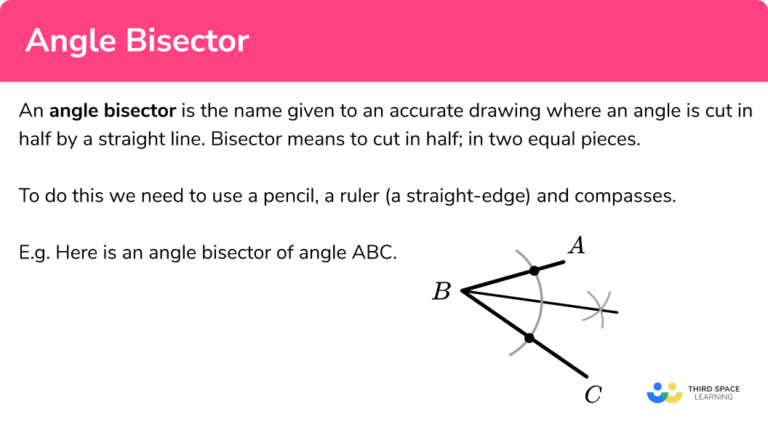 Angle Bisector - GCSE Maths - Steps, Examples & Worksheet