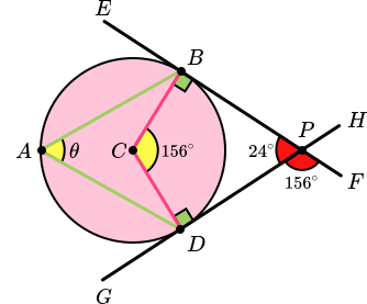 Angle at the centre is twice the angle at the circumference example 5 step 2.png