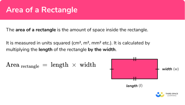 Area Of A Rectangle - GCSE Maths - Steps & Examples