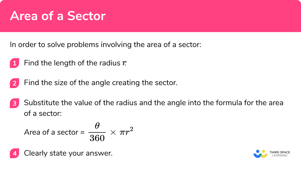 How to find the area of a sector