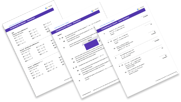 Completing the square worksheet
