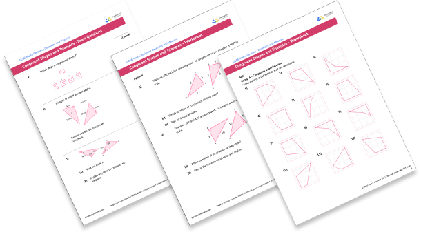 Congruent triangles worksheet