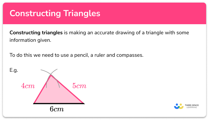 Constructing Triangles GCSE Maths Steps Examples