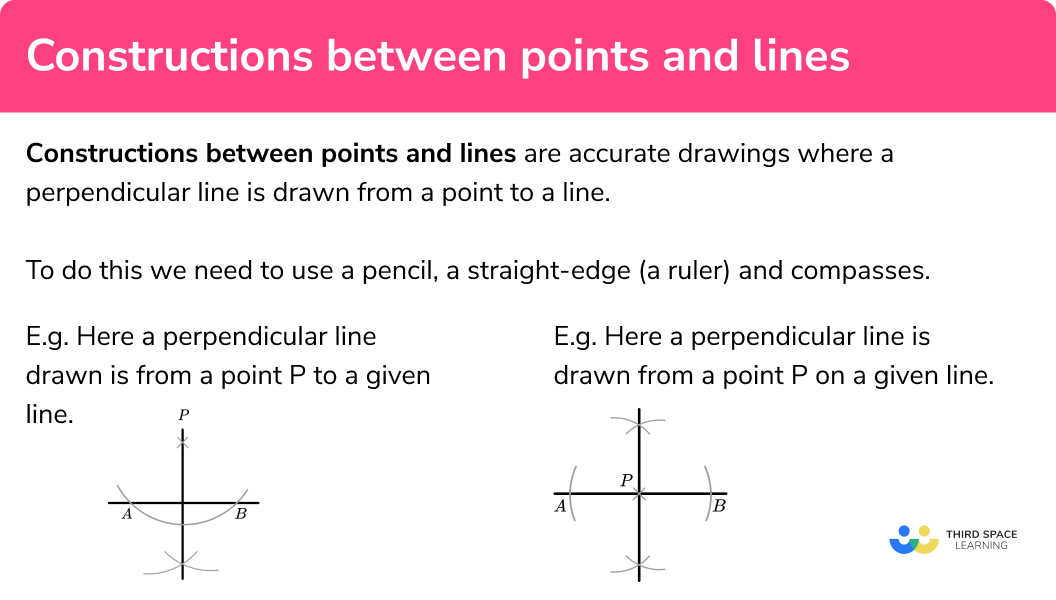 What are constructions between points and lines?