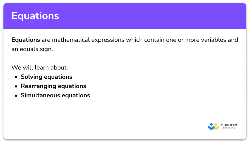 Equations GCSE Maths Steps Examples Worksheet