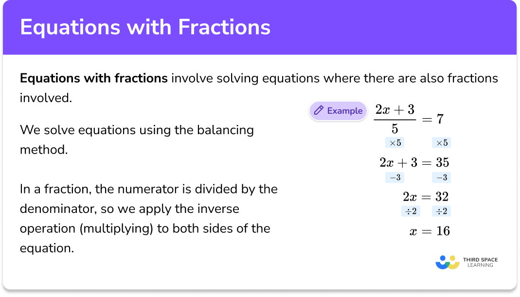 Equations with fractions