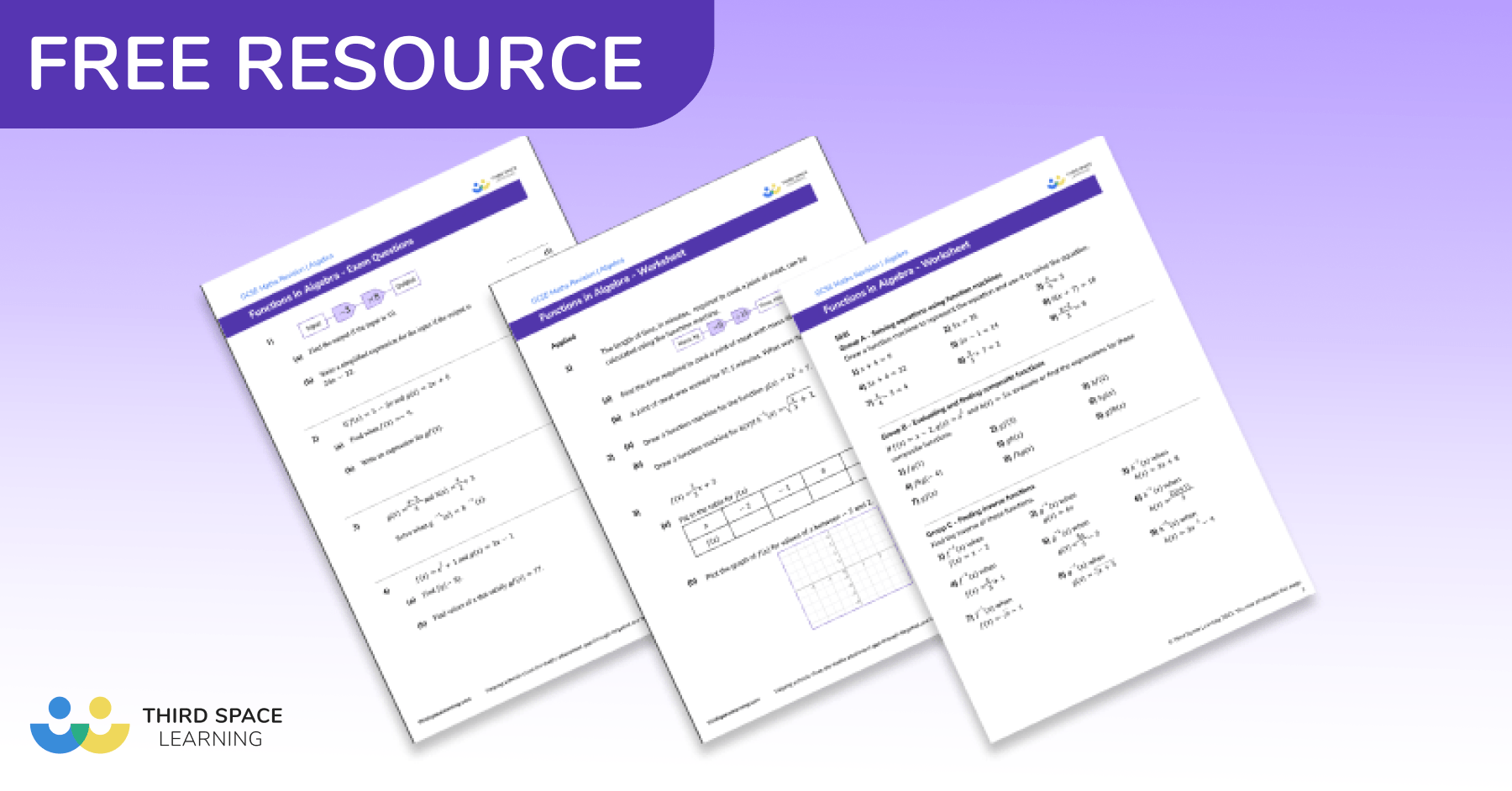 Functions worksheet gcse maths free 
