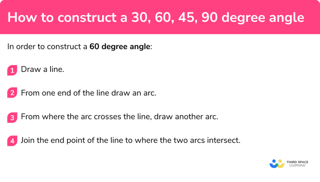 How To Construct A 60 Degree Angle Gcse Maths Steps And Examples