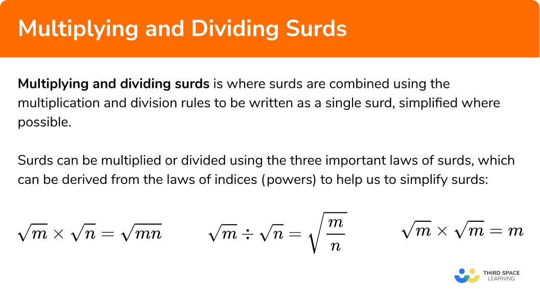What is multiplying and dividing surds?