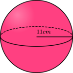 Surface area of a sphere GCSE Question 1