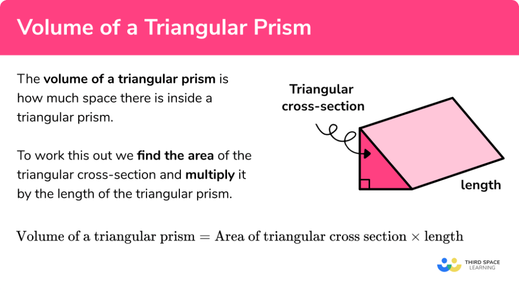 Volume of a Triangular Prism - GCSE Maths - Steps, Examples & Worksheet