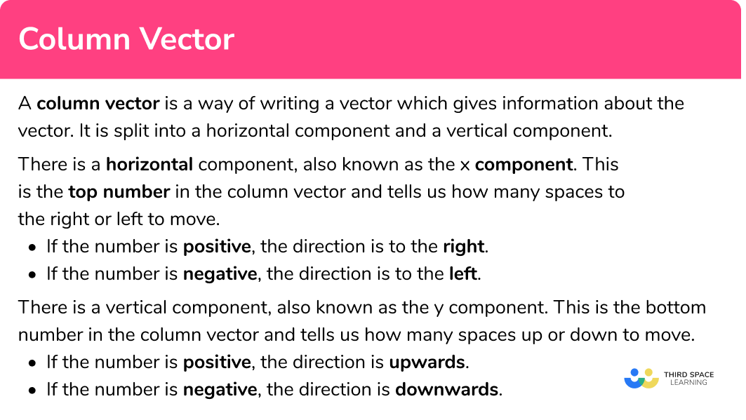 What is a column vector?