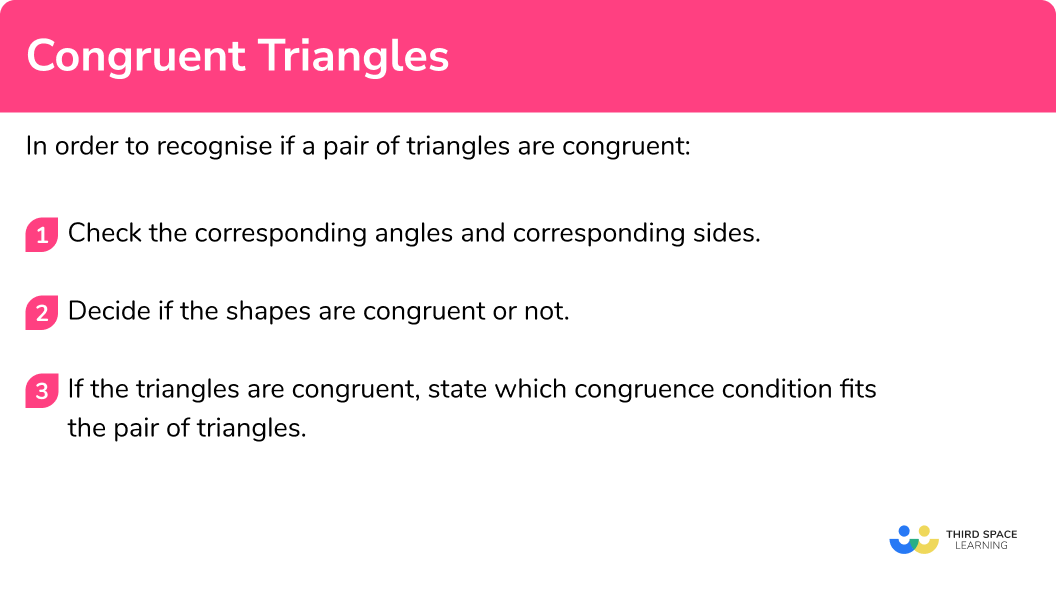 How to recognise congruent triangles